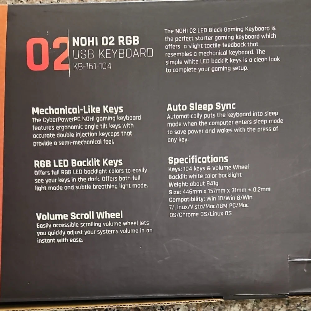 Black Wired Gaming Keyboard